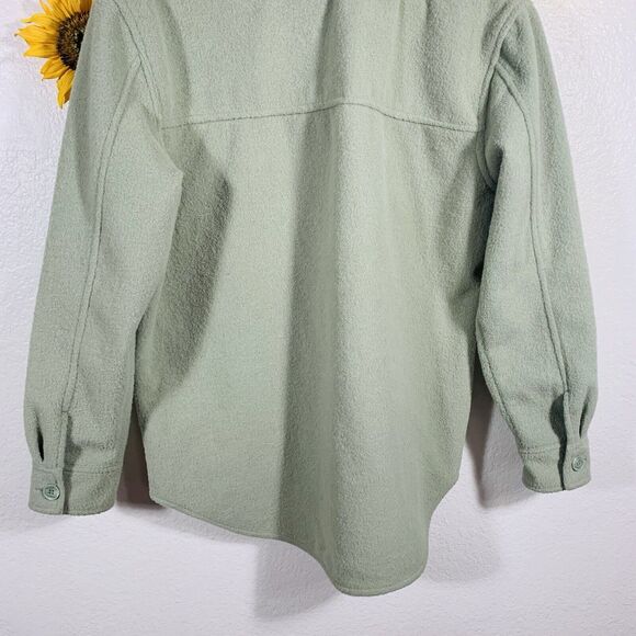 Joie Green Button Up Pocket Shaket Jacket Size Large Women’s - Picture 9 of 12